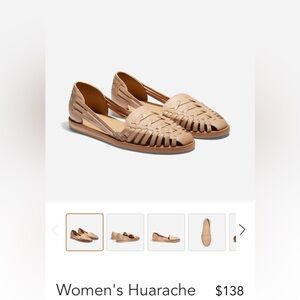 NWOB Nisolo Huarache Leather Sandals Size 7.5